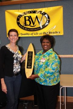 President Sandy Golding and Friend of the Beaches award recipient Lillie Sullivan